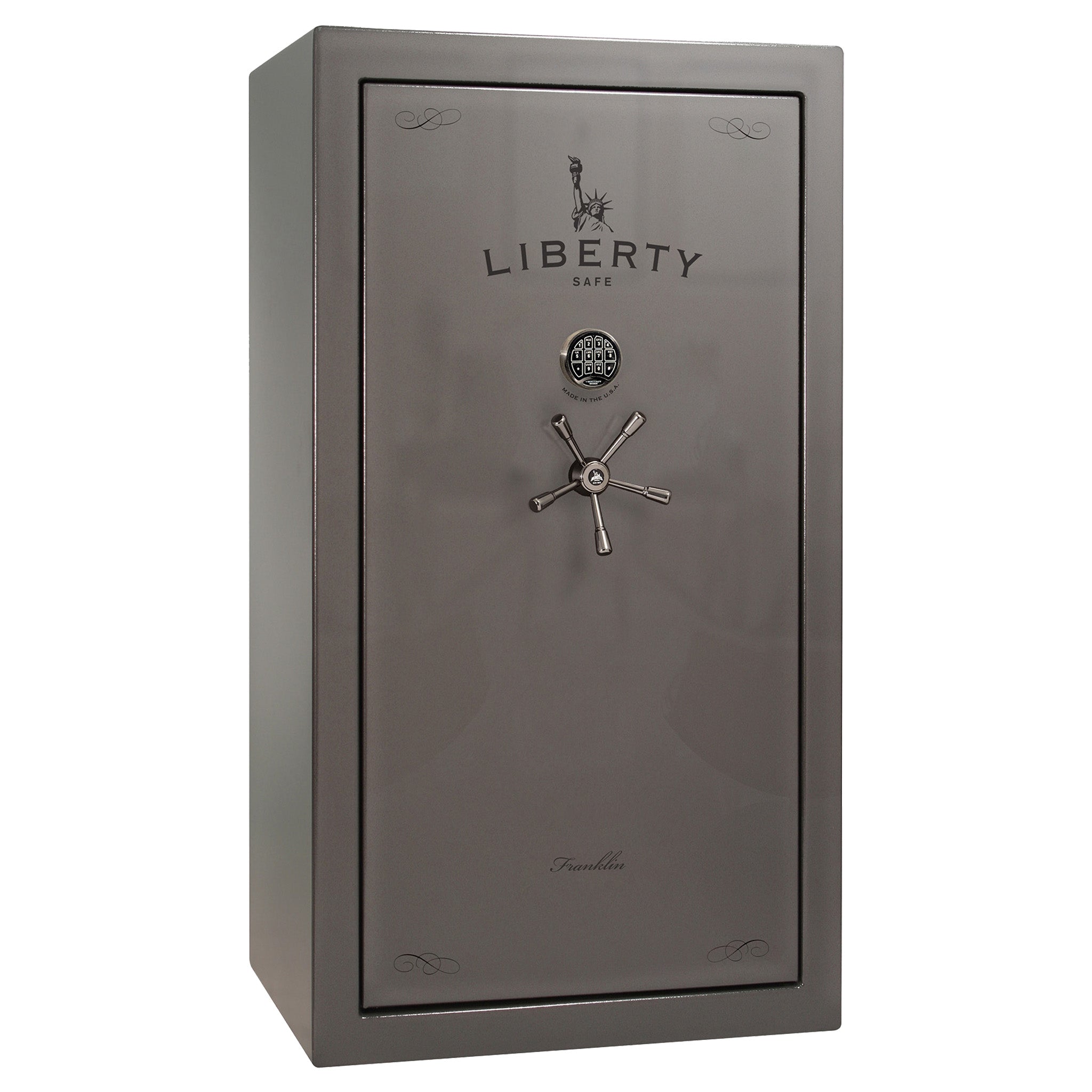 Franklin Series | Level 5 Security | 110 Minute Fire Protection | 40 | DIMENSIONS: 66.5"(H) X 36"(W) X 27.5"(D*) | Gray Gloss | ProFlex Modular Shelving - Closed Door