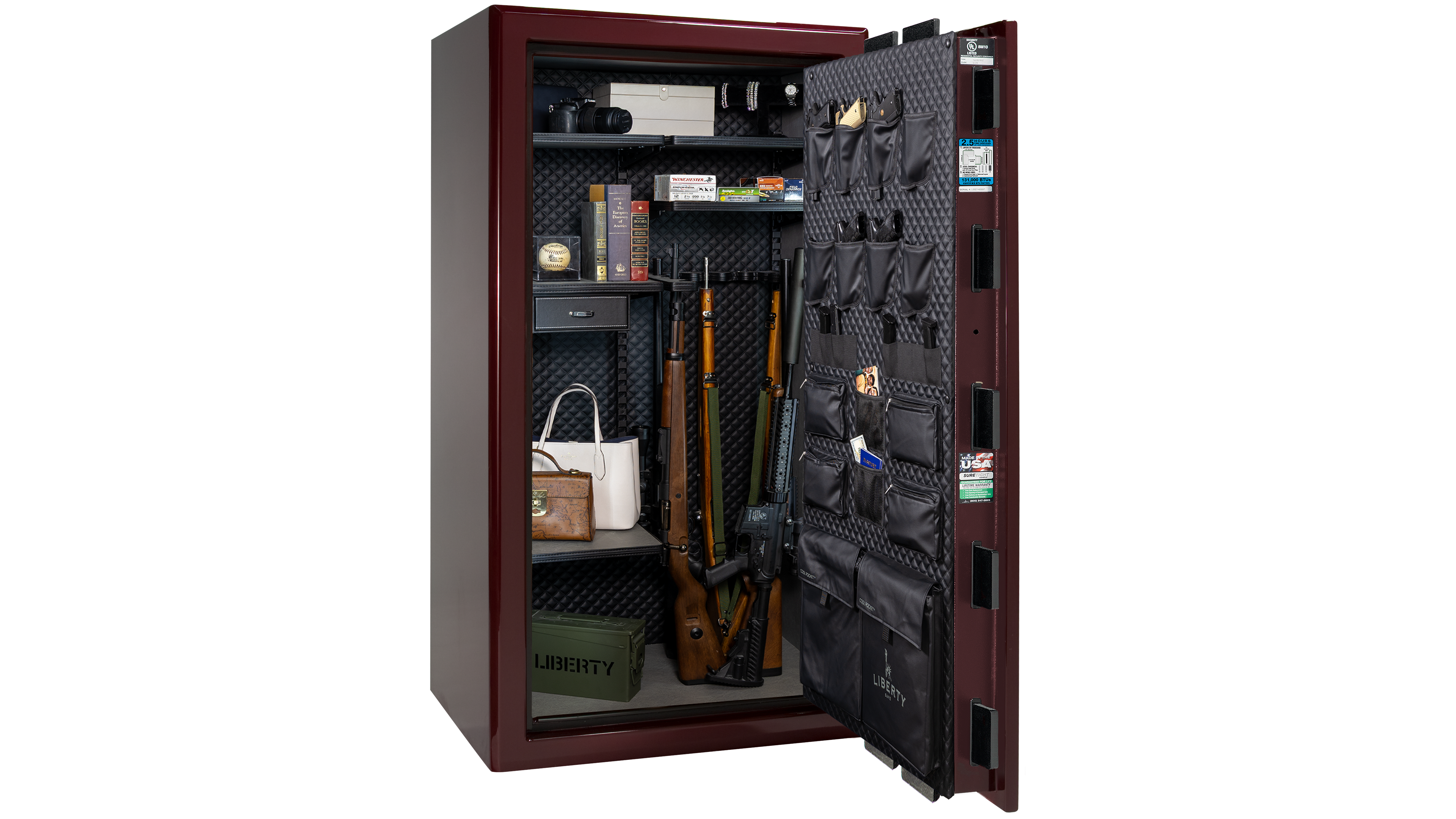 Presidential 40 Burgundy Gloss - Open Interior