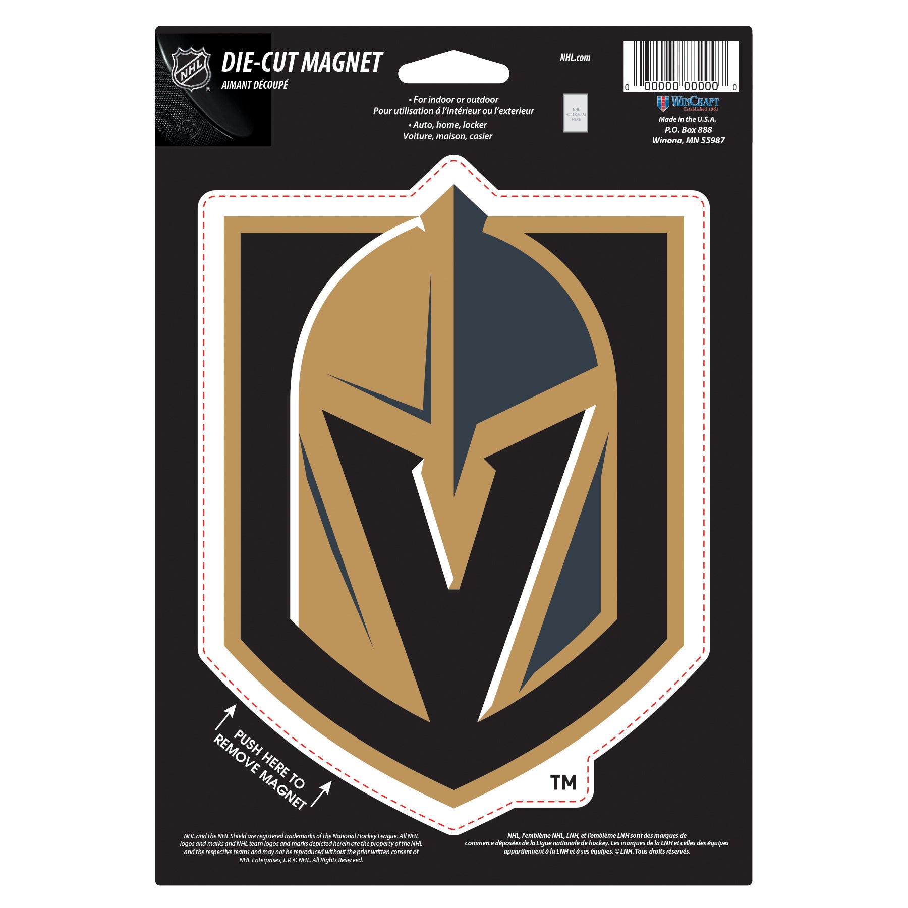 WinCraft | Golden Knights Magnet | 6"x 9"