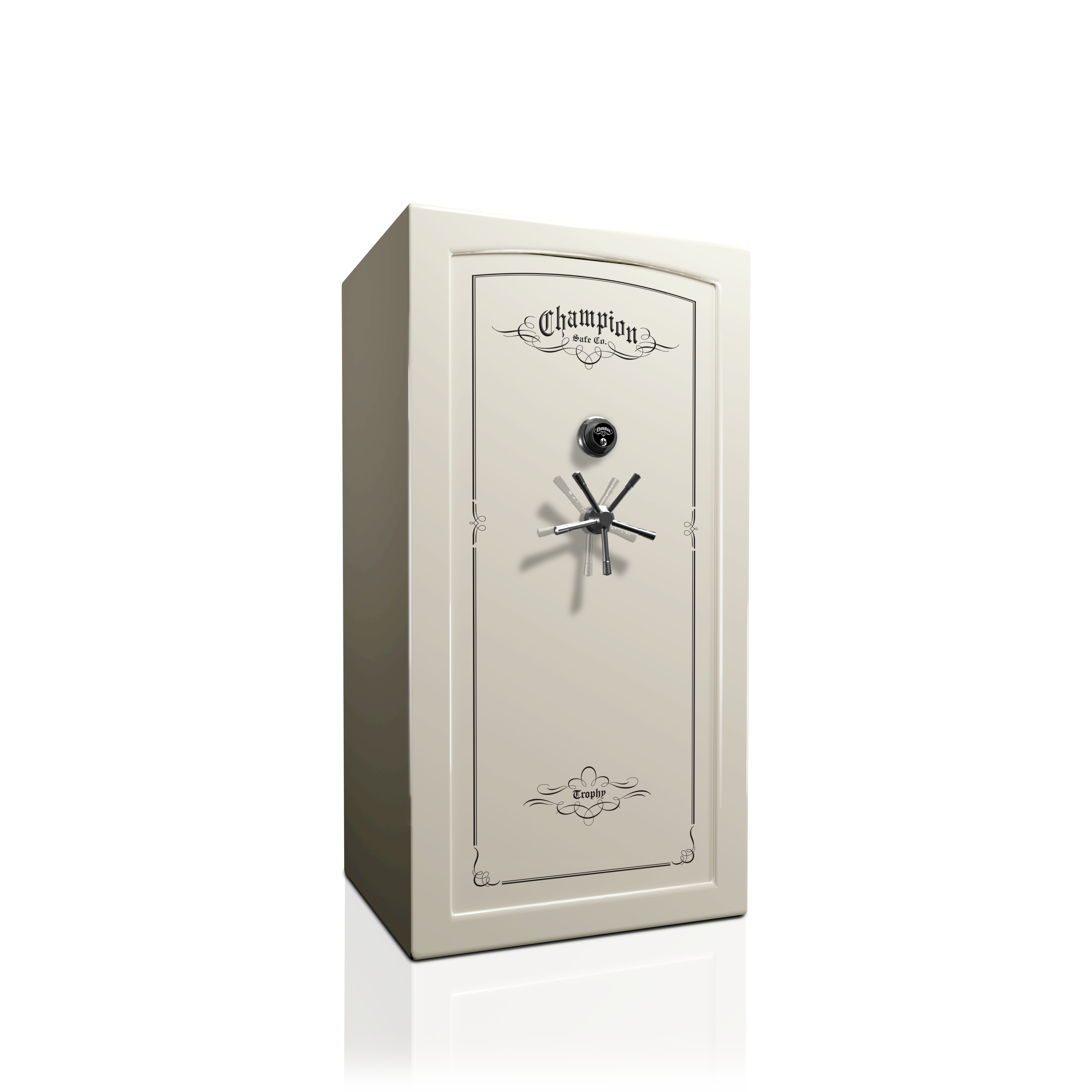 Champion Safe | TY25 | White Gloss | Black Chrome Dial | Gun Safe