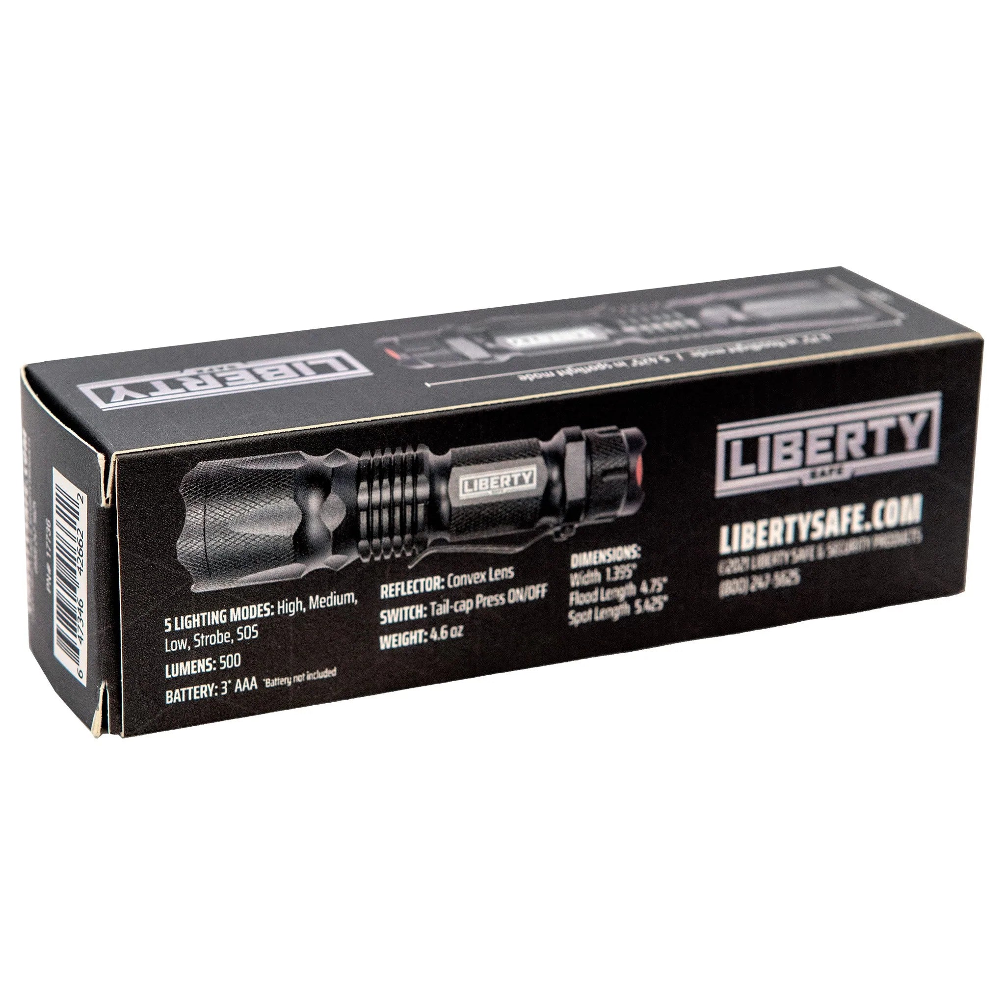 Liberty Safe | Tactical Flashlight | 500 Lumen