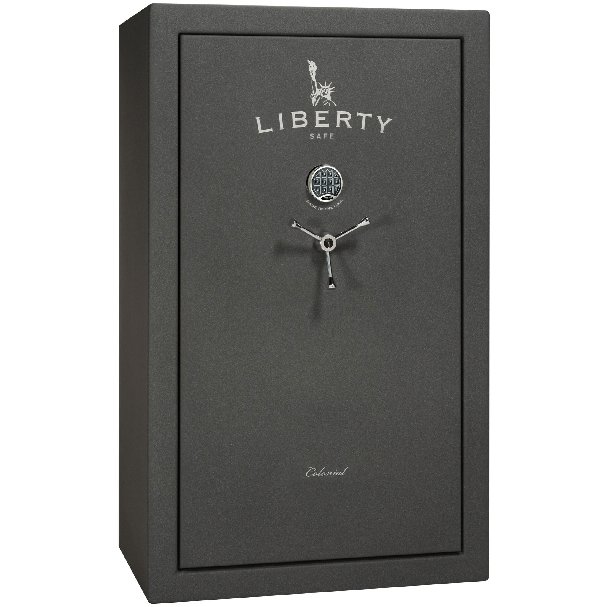 Colonial Series | Level 4 Security | 75 Minute Fire Protection | 30 | DIMENSIONS: 60.5"(H) X 36"(W) X 22"(D*) | Granite Textured | Electronic Lock