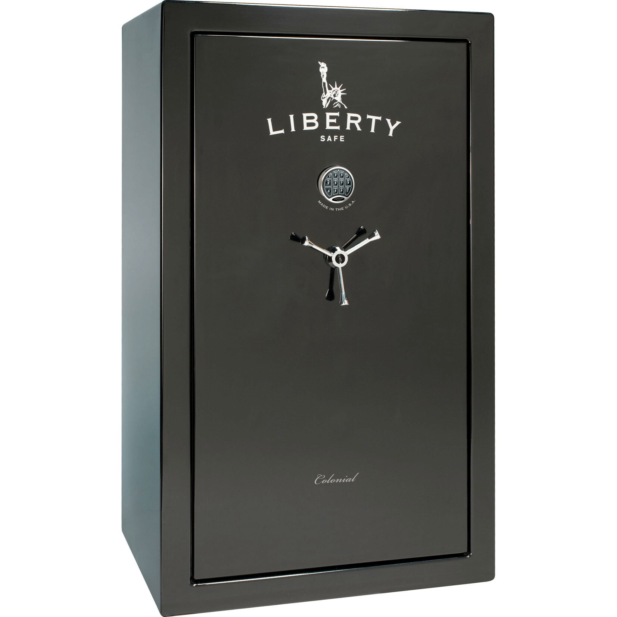 Colonial Series | Level 4 Security | 75 Minute Fire Protection | 30 | DIMENSIONS: 60.5"(H) X 36"(W) X 22"(D*) | Black Gloss | Electronic Lock