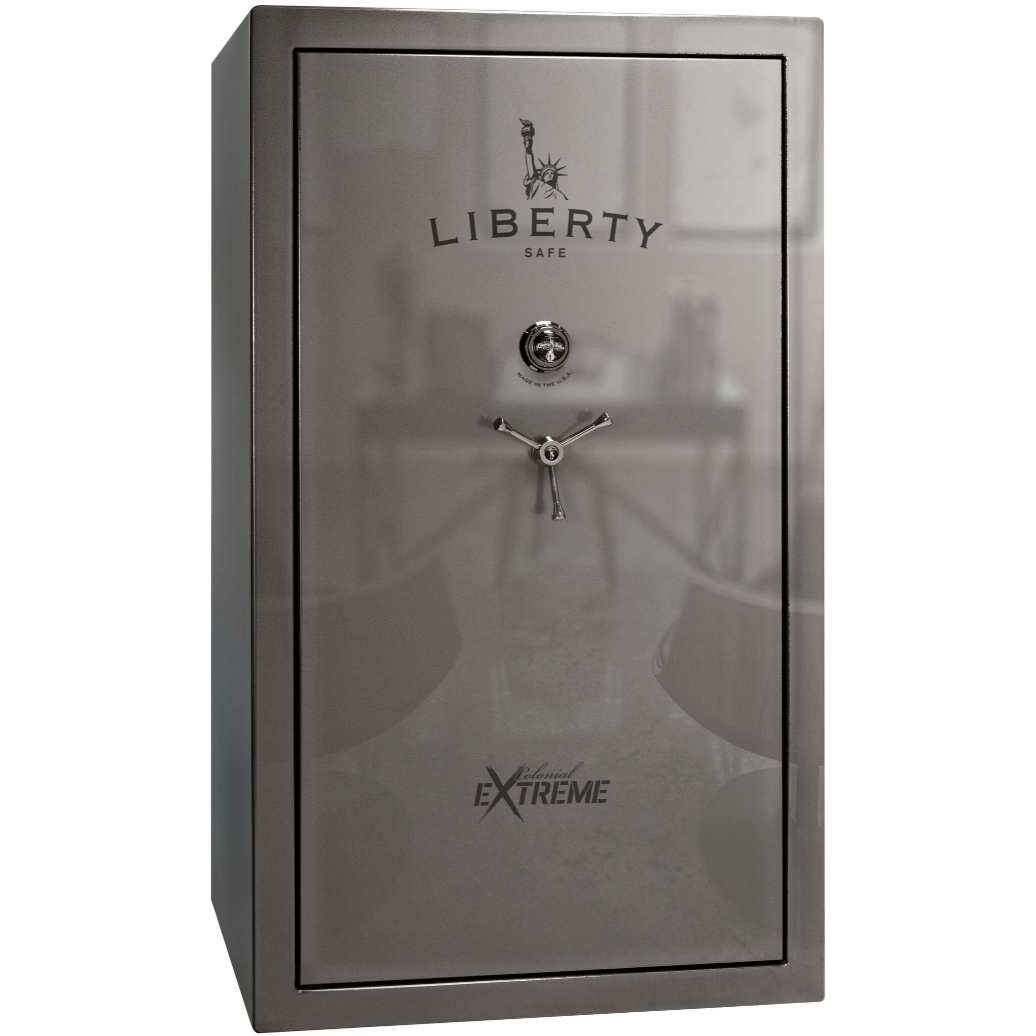 Colonial Series | Level 4 Security | 75 Minute Fire Protection | 50XT | DIMENSIONS: 72.5"(H) X 42"(W) X 27.5"(D*) | Gray Gloss | Mechanical Lock