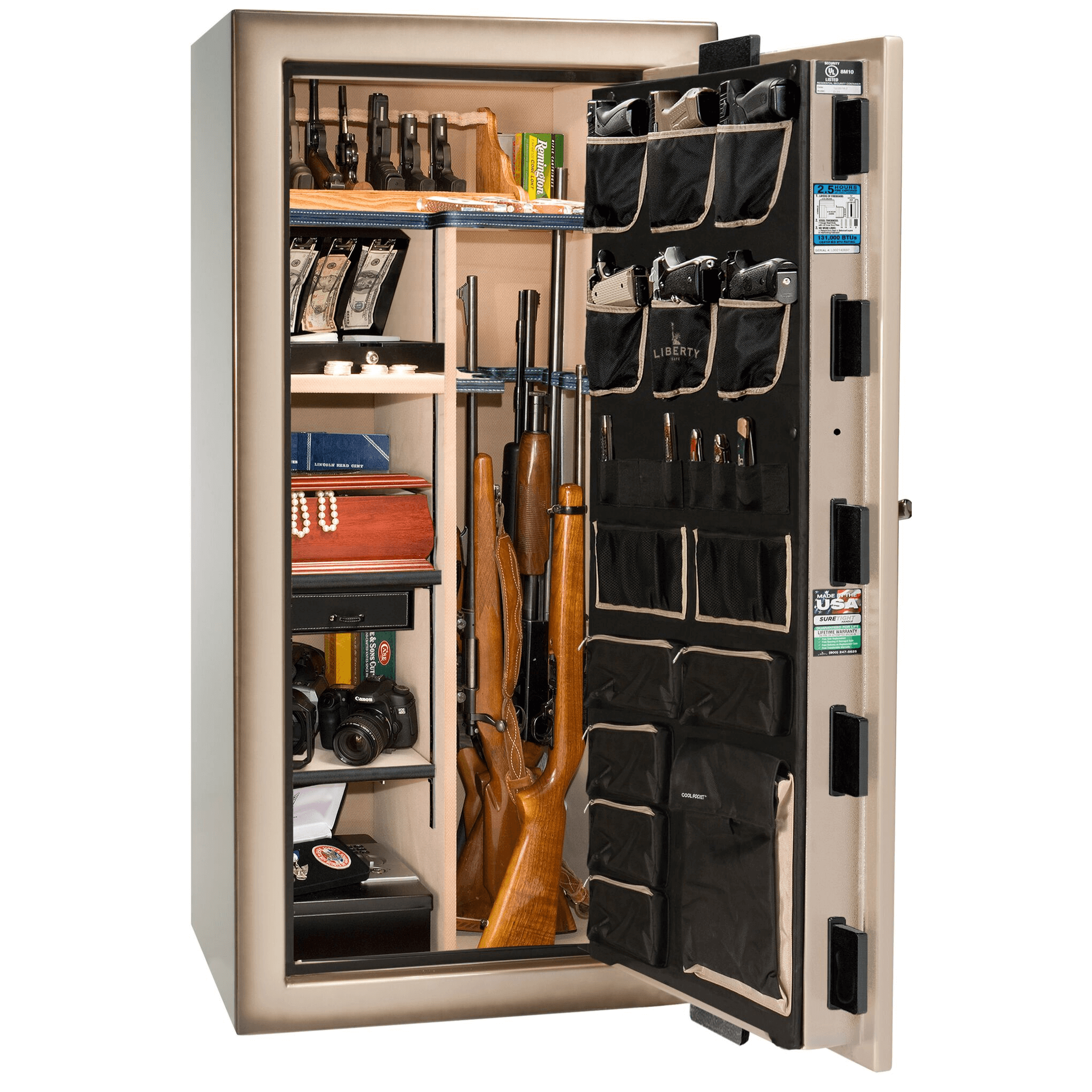 Magnum Series | Level 8 Security | 2.5 Hours Fire Protection | 40 | Dimensions: 66.5"(H) x 36"(W) x 32"(D) | Black Gloss | Electronic Lock