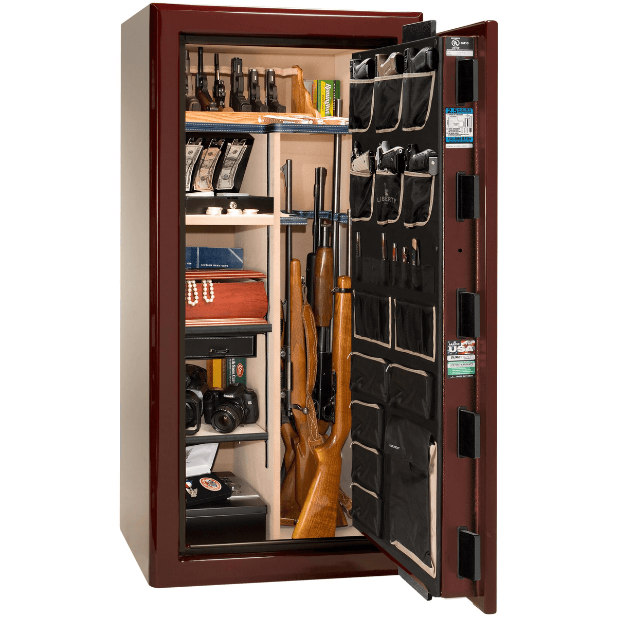 Presidential Series | Level 8 Security | 2.5 Hours Fire Protection | 40 | Dimensions: 66.5&quot;(H) x 36&quot;(W) x 32&quot;(D) | Blue Gloss | Electronic Lock