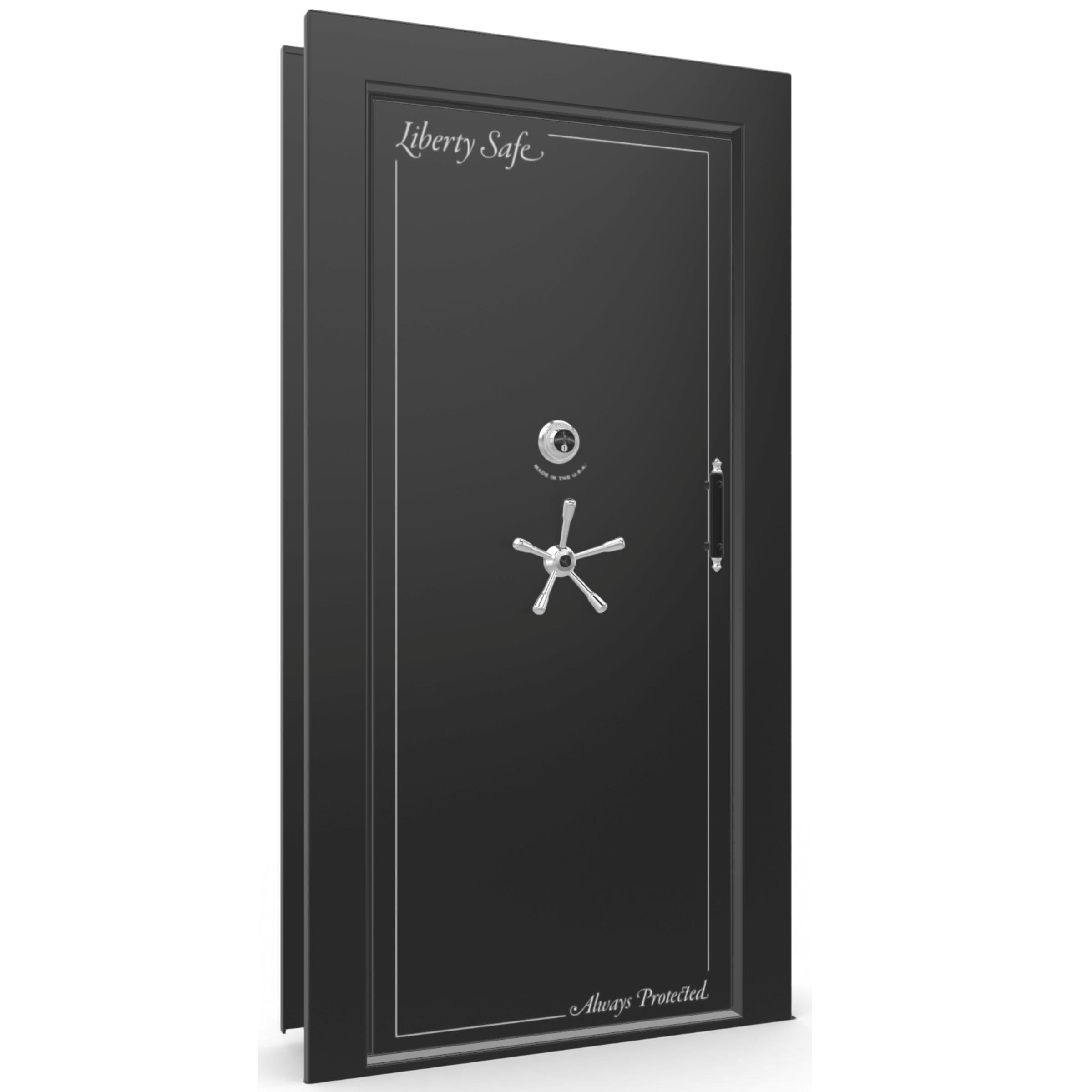 Vault Door Series | Out-Swing | Right Hinge | Blue Gloss | Mechanical Lock