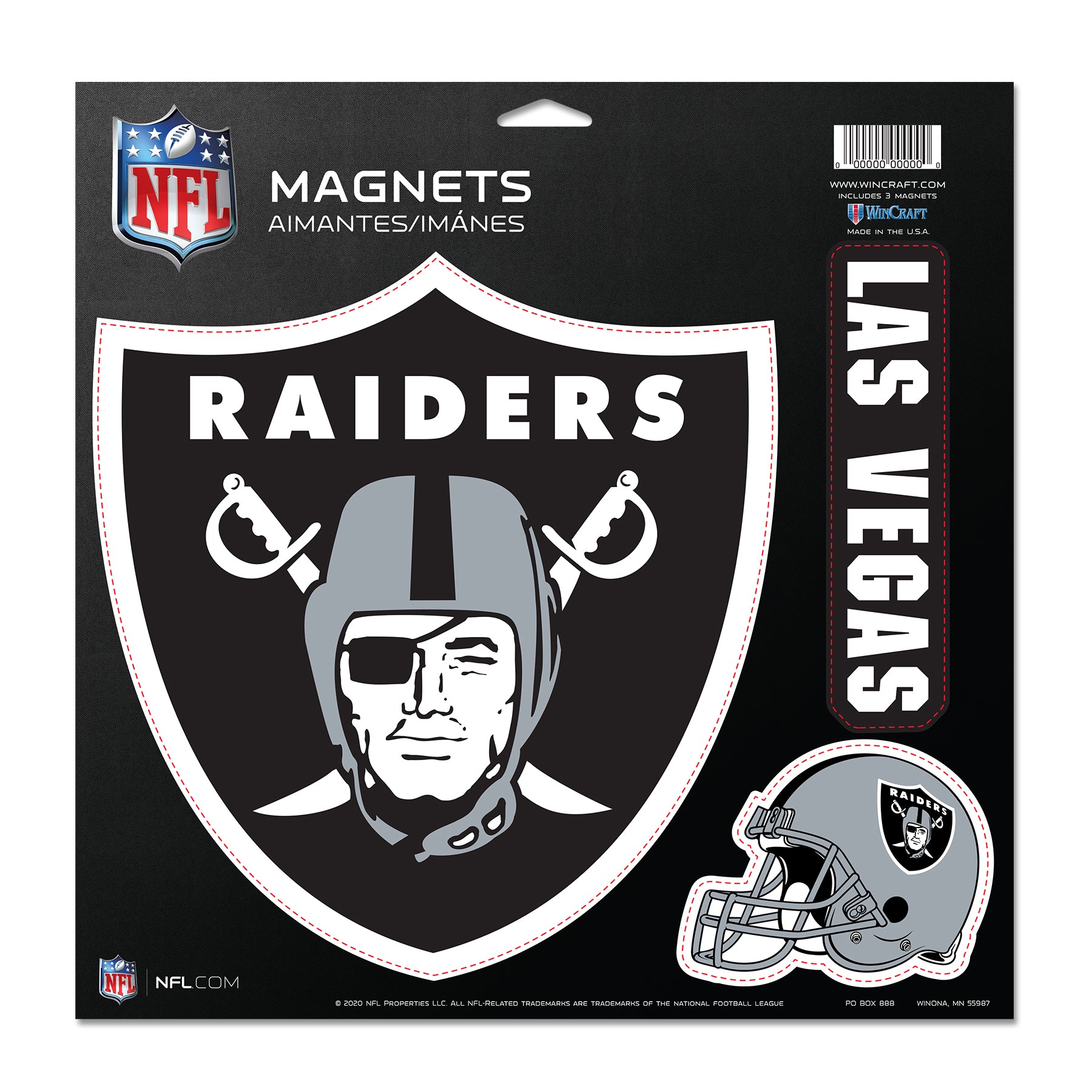 WinCraft | Las Vegas Raiders Magnet | 6" x 6"