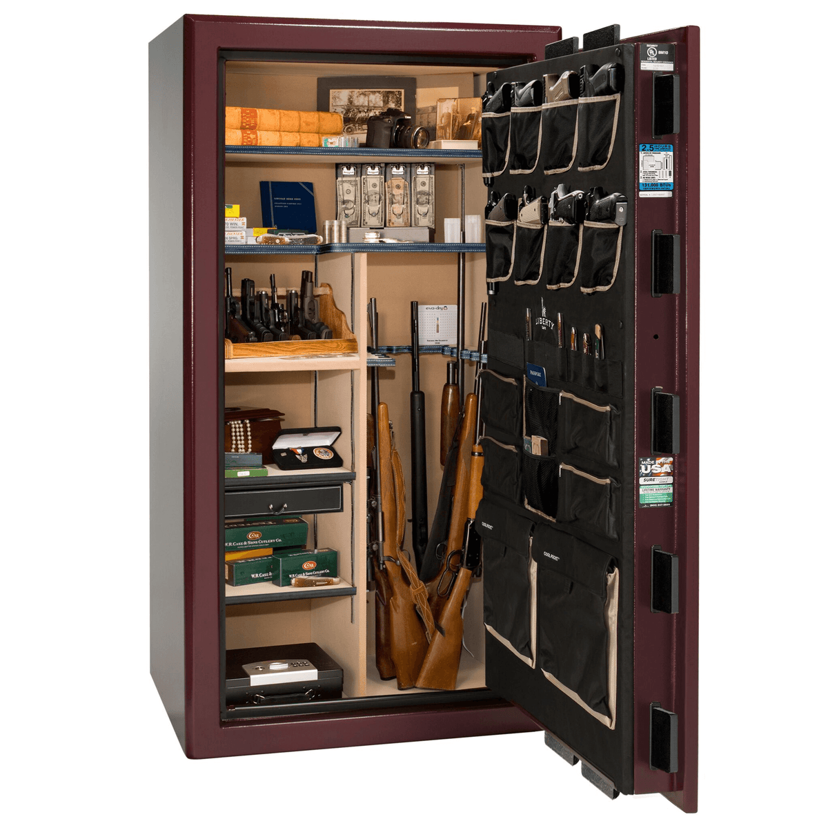 Presidential Series | Level 8 Security | 2.5 Hours Fire Protection | 50 | Dimensions: 72.5&quot;(H) x 42&quot;(W) x 32&quot;(D) | Black Gloss | Electronic Lock