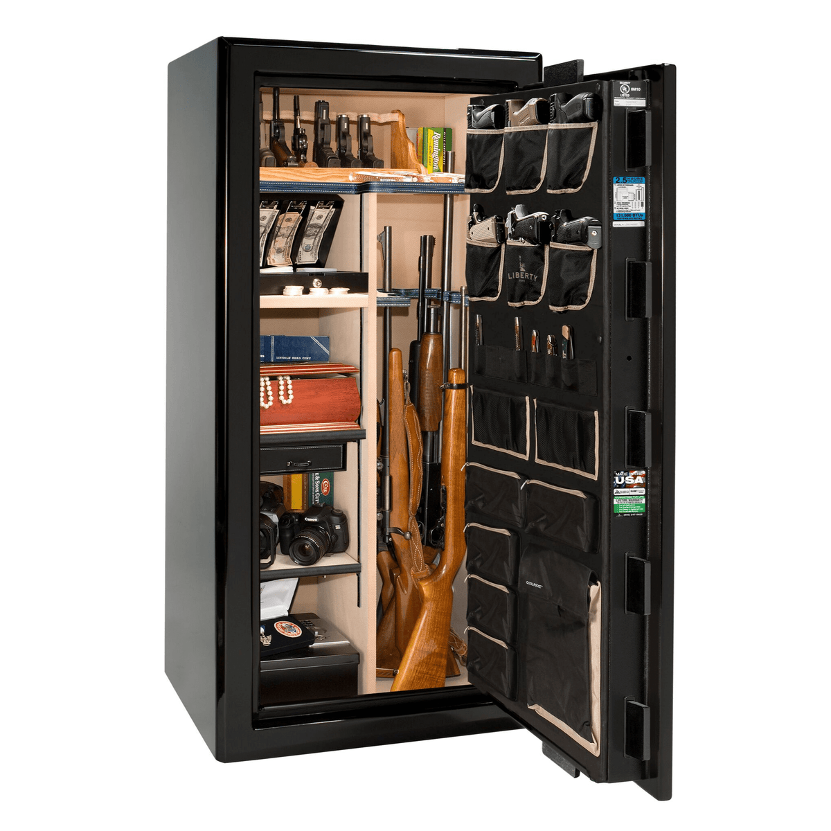 Presidential Series | Level 8 Security | 2.5 Hours Fire Protection | 25 | Dimensions: 60.5&quot;(H) x 30&quot;(W) x 28.5&quot;(D) | Green Gloss | Electronic Lock