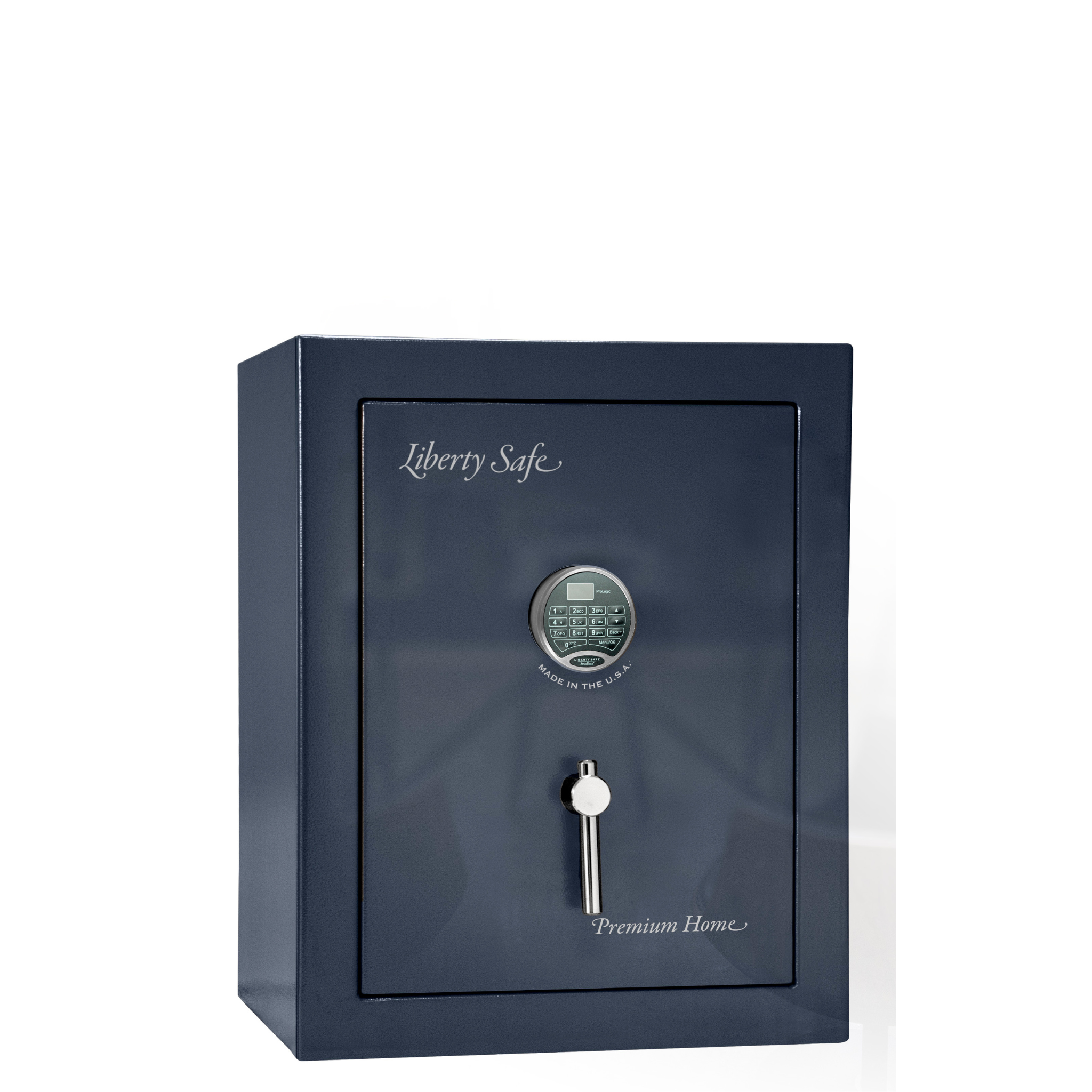 Premium Home Series | Level 7 Security | 2 Hour Fire Protection | 08 | Dimensions: 29.75"(H) x 24.5"(W) x 19"(D) | Blue Gloss - Closed Door