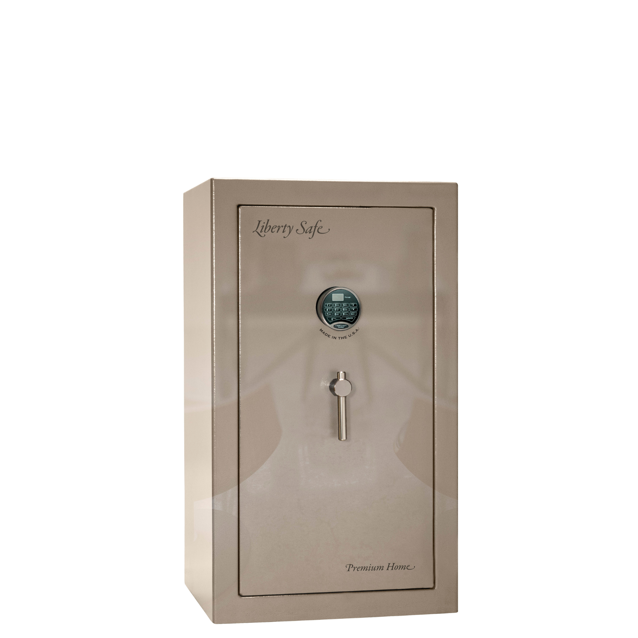 Premium Home Series | Level 7 Security | 2 Hour Fire Protection | 12 | Dimensions: 41.75"(H) x 24.5"(W) x 19"(D) | Champagne Gloss - Closed Door