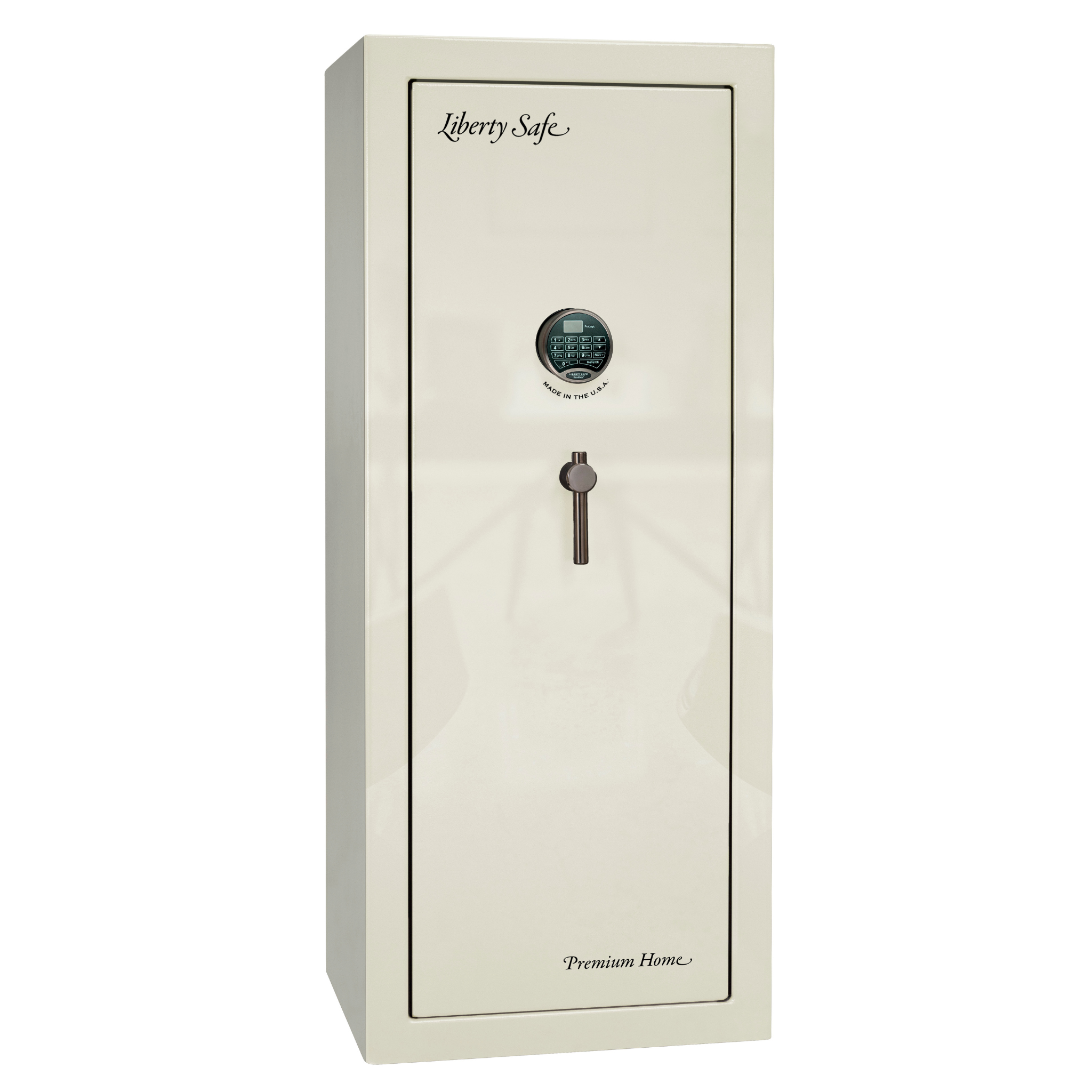 Premium Home Series | Level 7 Security | 2 Hour Fire Protection | 17 | Dimensions: 60.25"(H) x 24.5"(W) x 19"(D) | White Gloss - Closed Door