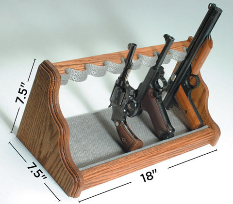 Liberty | 8-Gun Oak Pistol Rack Shelf 2