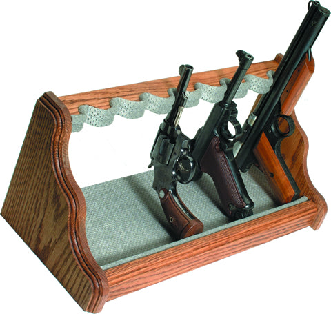 Liberty | 8-Gun Oak Pistol Rack Shelf 1